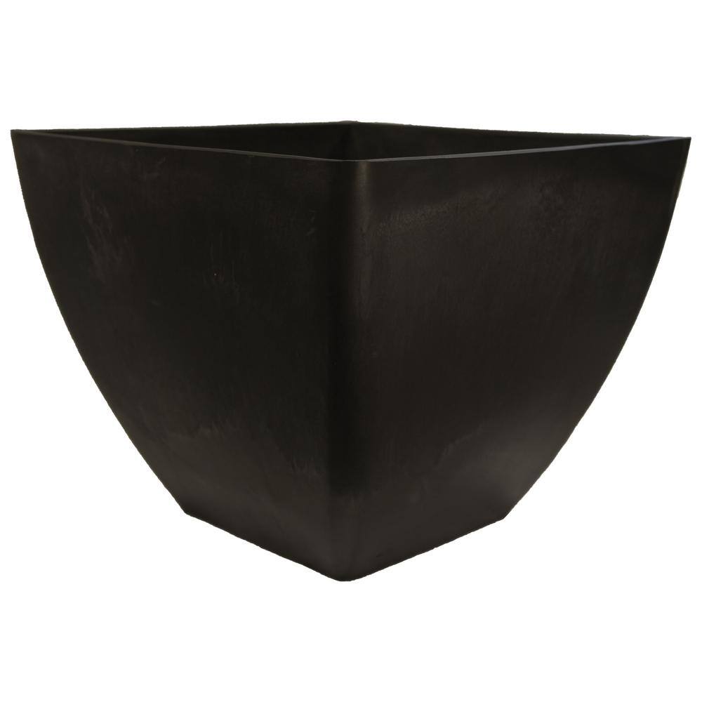 16 in. Square Indoor/Outdoor Graphite Polyethylene Planter - Hercitys