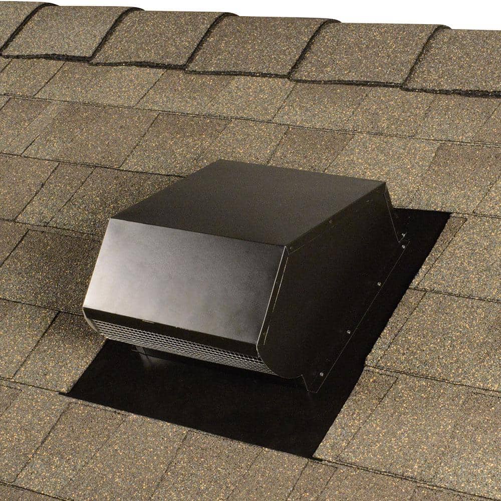 10 in. Goose Neck Vent – Roof Cap in Black - Hercitys