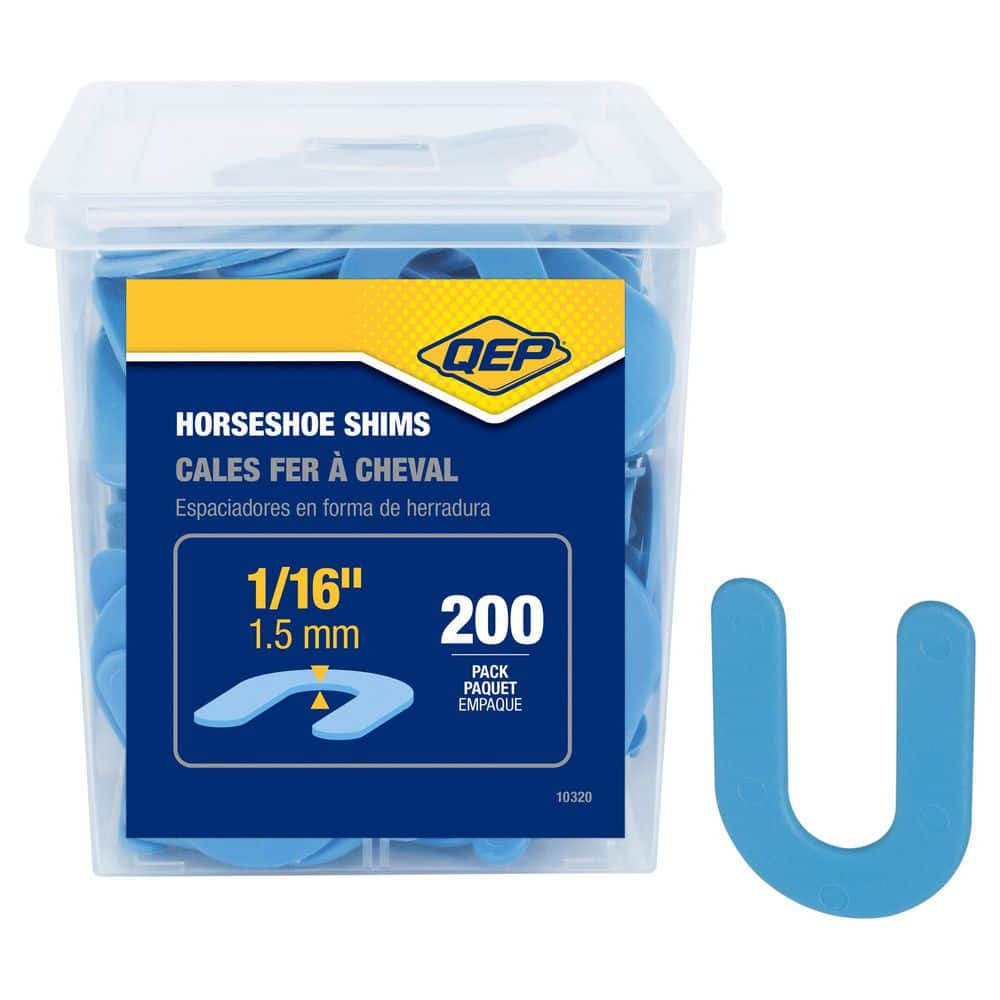 1/16 in. Horseshoe Shim Tile Spacers for Marble Granite and Stone Floor and Wall Installations (200-Pack) - Hercitys