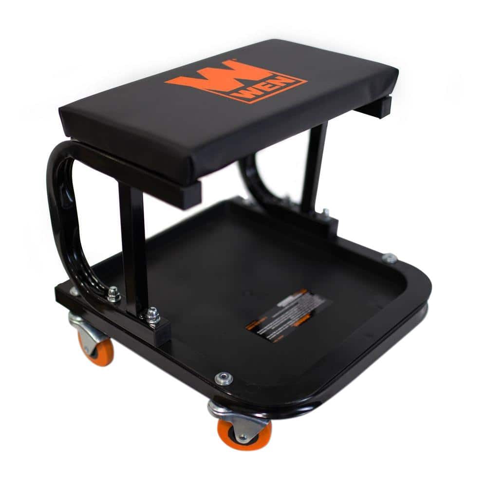 250 lbs. Capacity Rolling Mechanic Seat with Onboard Storage - Hercitys