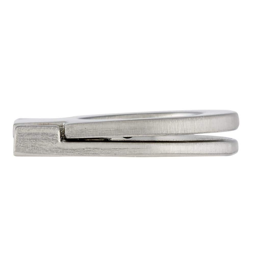 1 1/16 in. (27 mm) Modern Brushed Nickel Cabinet Drop Pull - Hercitys