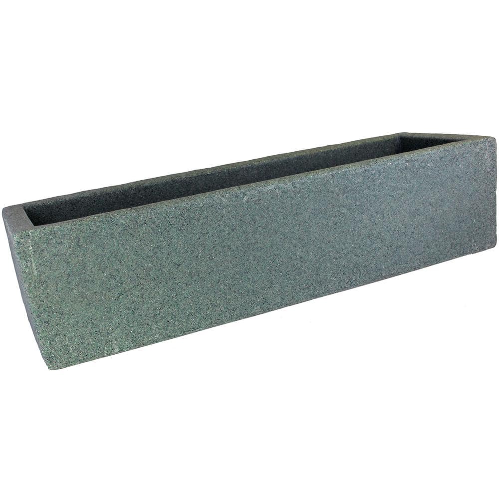 30 in. Jade Green Granite Resin Window Planter - Hercitys