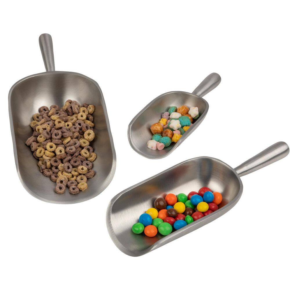 3-Piece Metal Ice Scoop Set - Hercitys