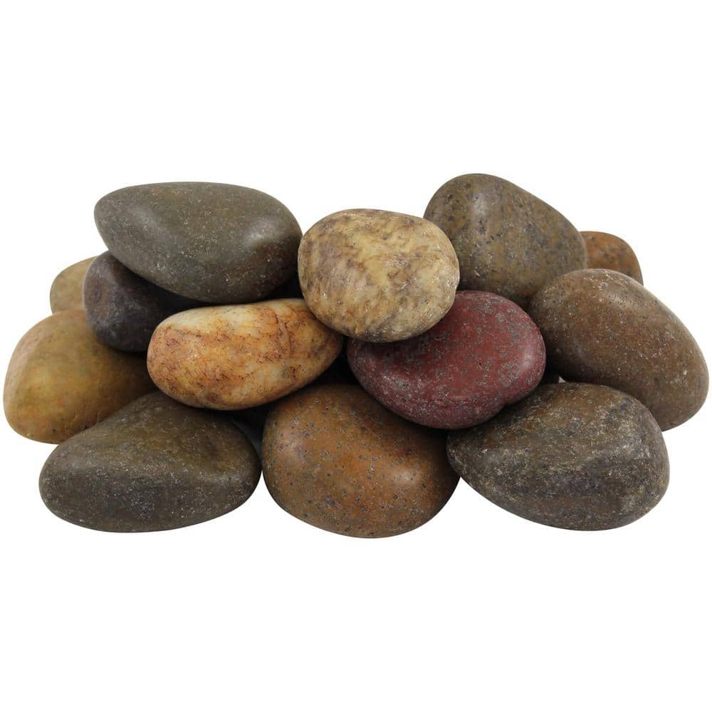 0.25 cu. ft., 2 in. to 3 in. Mixed Polished Pebble 20 lbs. - Hercitys