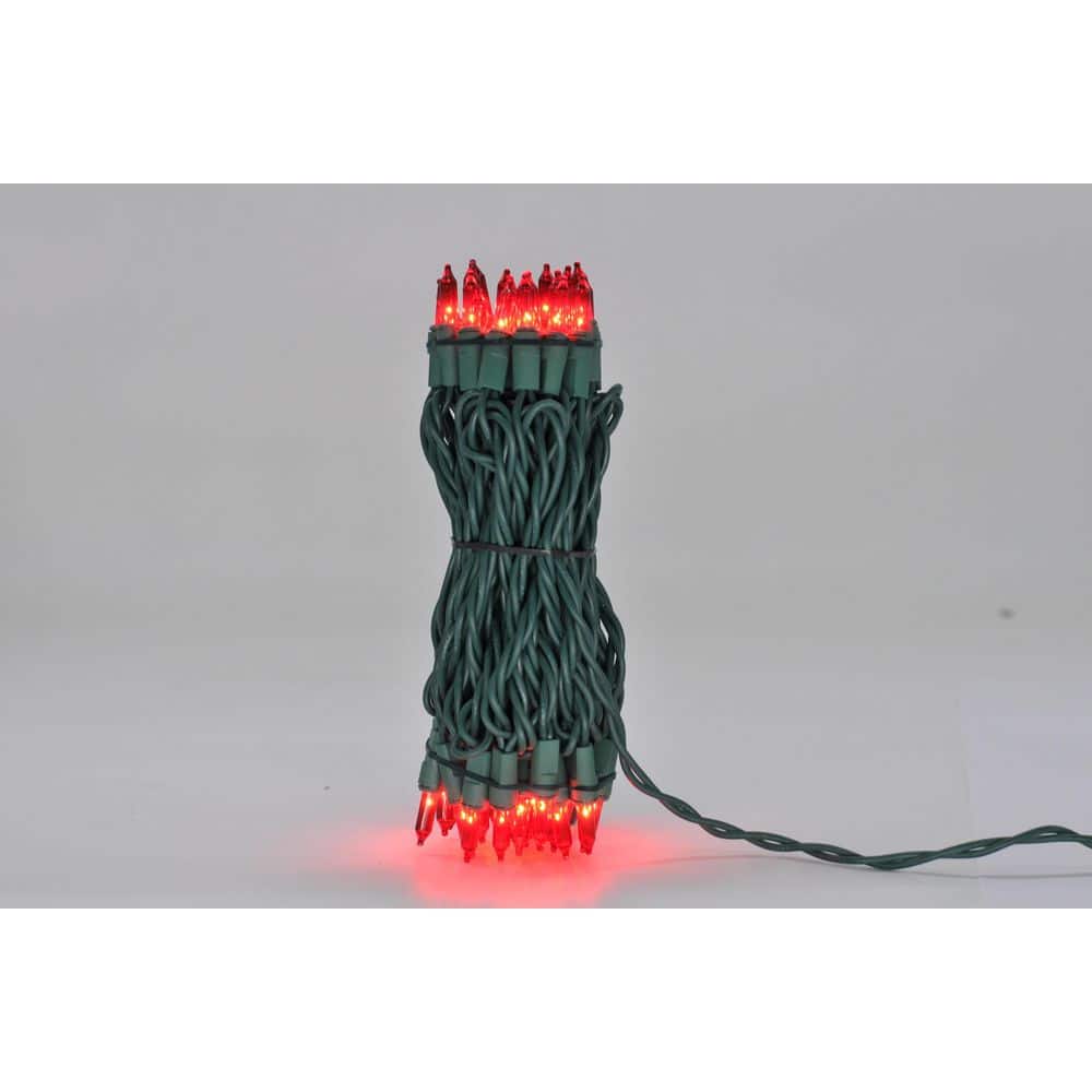 100-Count Designer Series Red Christmas Mini Lights - Hercitys