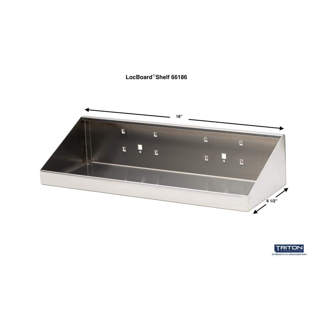 18 in. W x 6-1/2 in. D Stainless Steel Shelf, Quantity- 1 - Hercitys