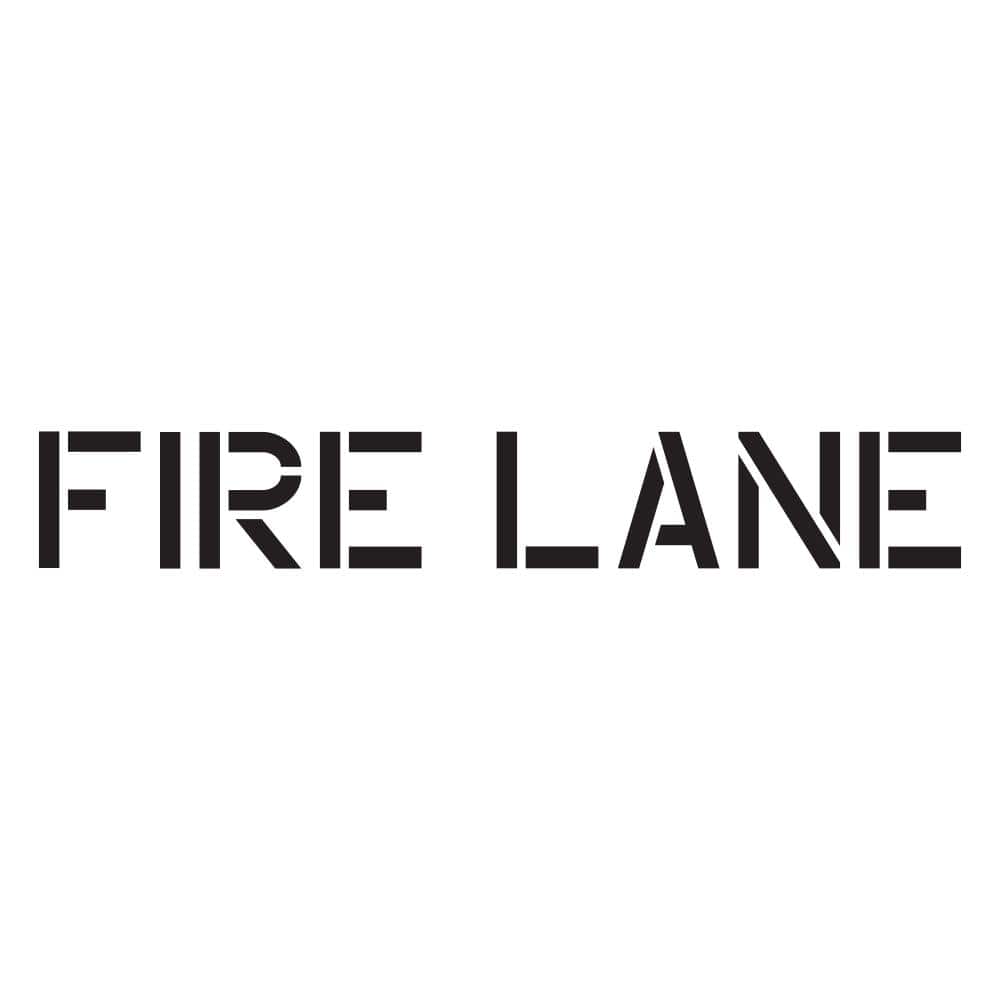 4 in. Fire Lane Stencil - Hercitys