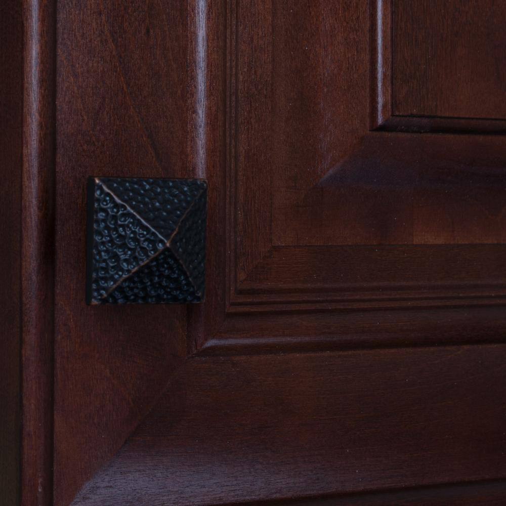 1-1/8 in. Oil Rubbed Bronze Hammered Pyramid Cabinet Knob (10-Pack) - Hercitys
