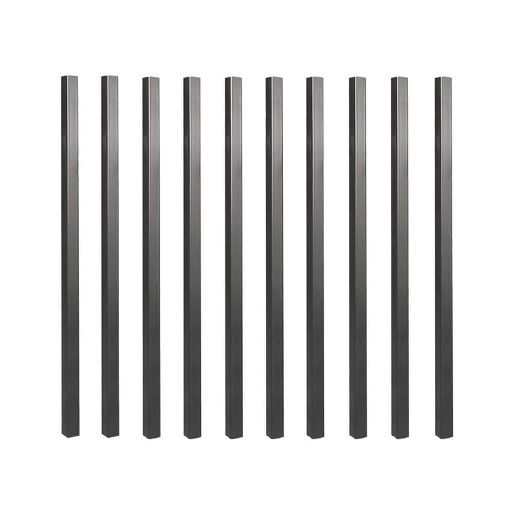 32 in. x 3/4 in. Galvanized Square Balusters (10-Pack) - Hercitys