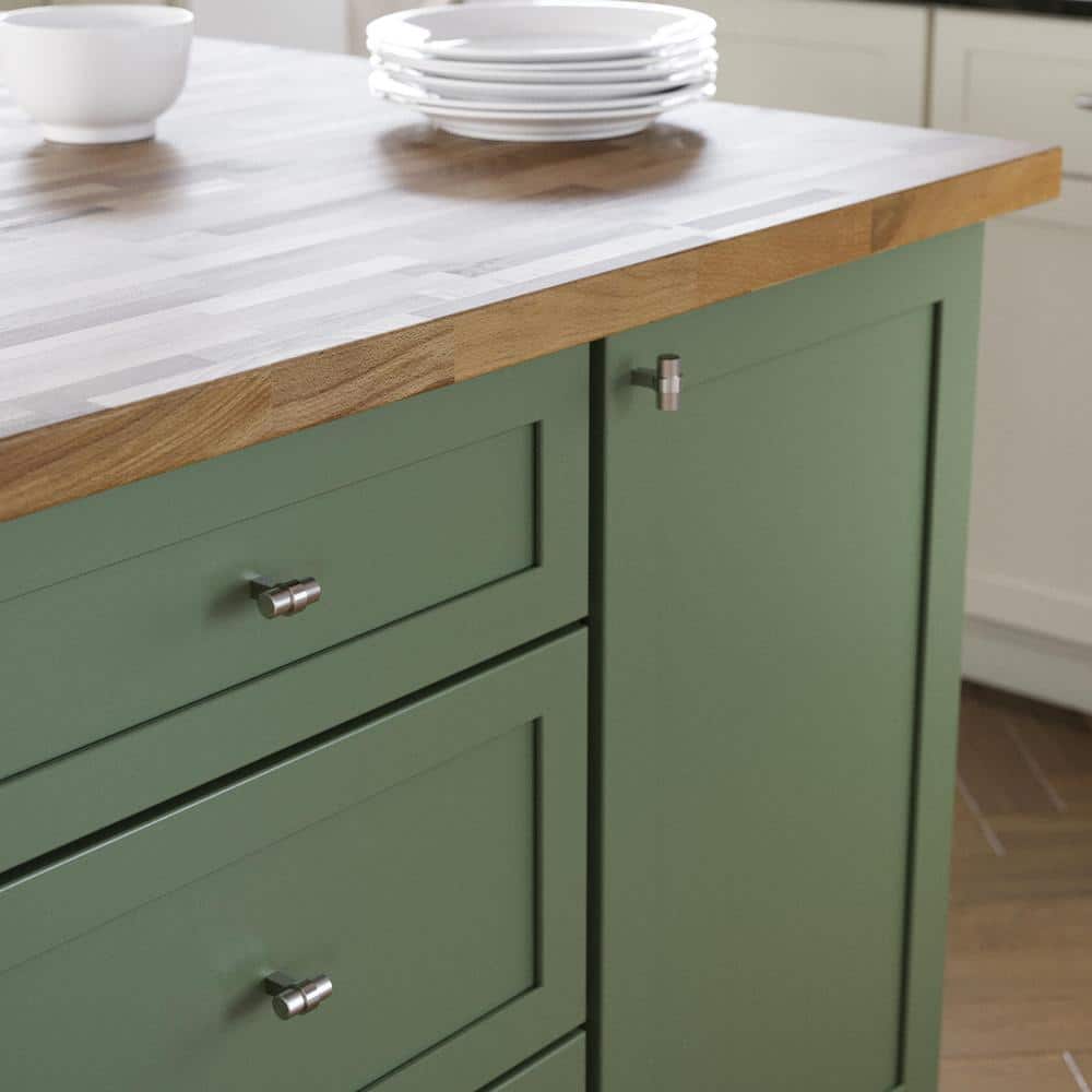 (30-Pack) Simple Wrapped Bar 1-1/4 in. (32 mm) Classic Stainless Steel T-Shaped Bar Cabinet Knobs - Hercitys