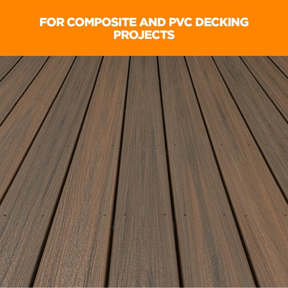 #10 2-1/2 in. 316 Stainless Steel Star Drive Brown Composite Deck Screws (350-Count) - Hercitys