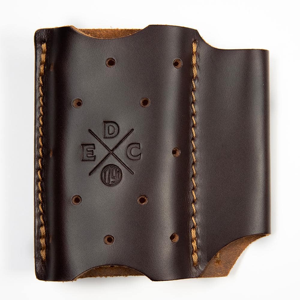 3.7 in. Standard Small and Medium Burgundy Full-Grain Leather Tool Organizer - Hercitys