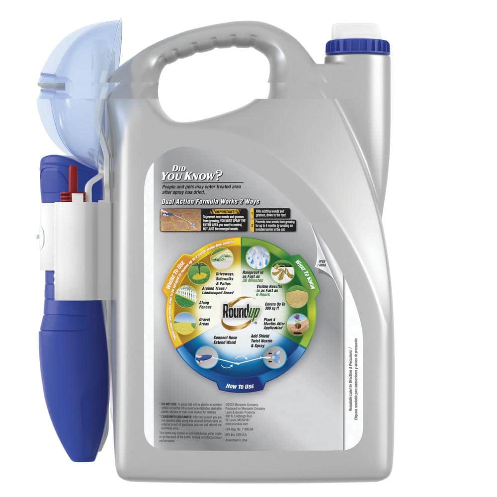 1 Gal. Dual Action Weed and Grass Killer Plus 4-Month Preventer with Sure Shot Wand - Hercitys