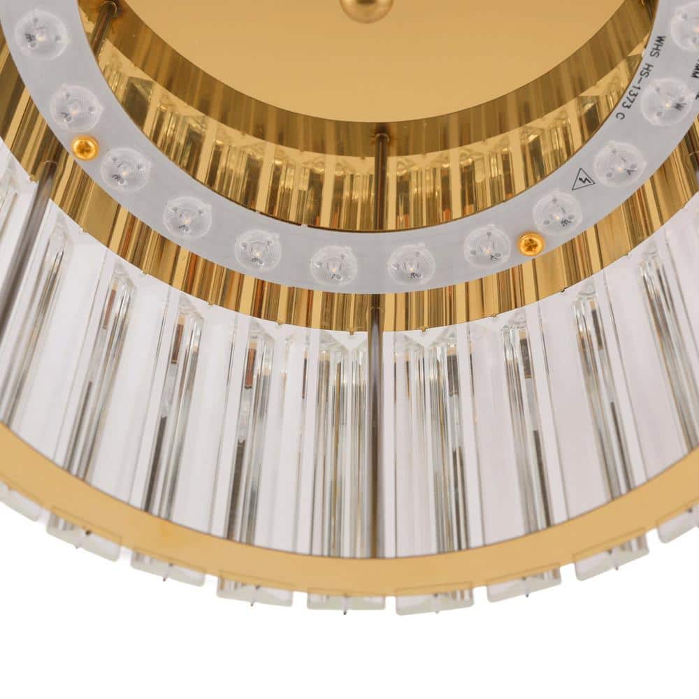 10 in. Gold Cylinder 1-Light Dimmable LED Flush Mount Ceiling Light Fixture with 3CCT Control - Hercitys
