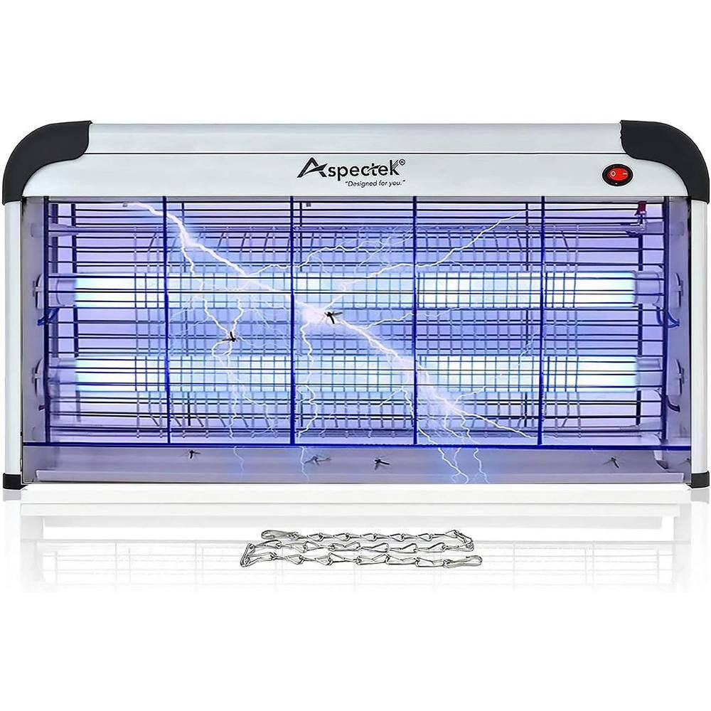 40-Watt Indoor Electronic Bug Zapper Repellent, Insect Fly Killer, Aluminum in Silver - Hercitys