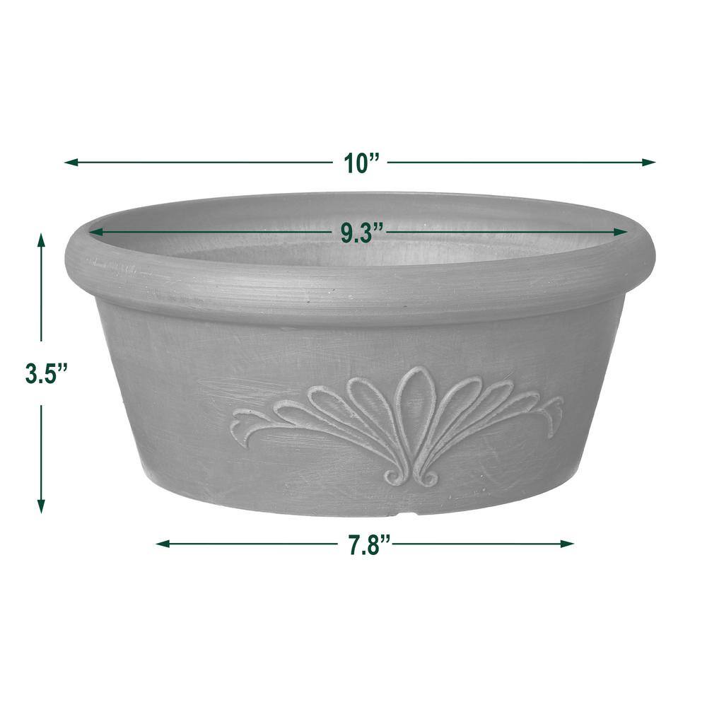 10 in. x 3-1/2 in. Dark Charcoal PSW Bulb Pan Pot - Hercitys