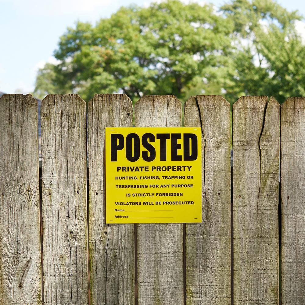 11 in. x 11 in. Plastic Posted Private Property Signs (25-Piece Roll) - Hercitys