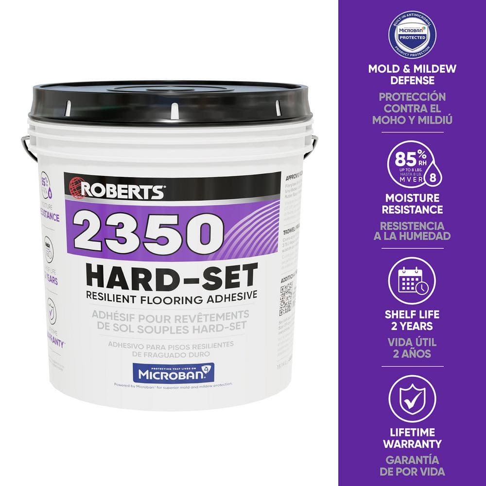 4 Gal. Hard-Set Resilient Flooring Adhesive - Hercitys