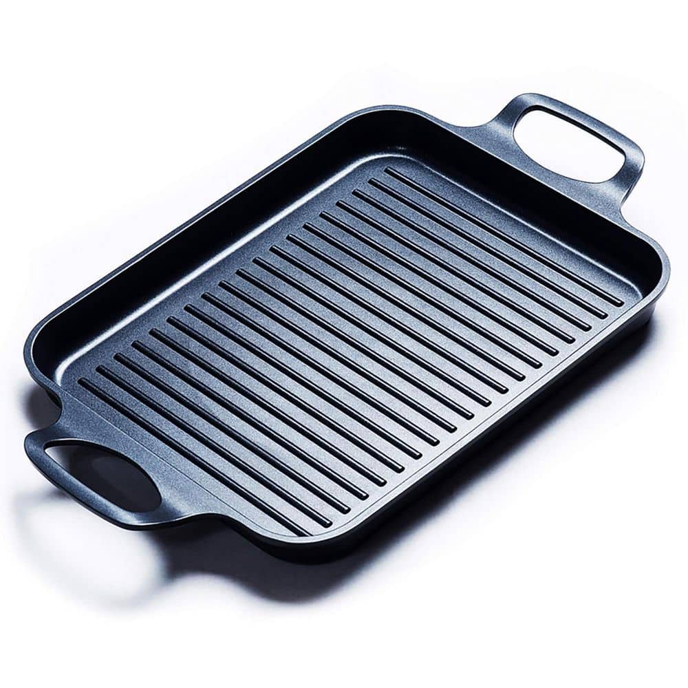 13 in. x 10.6 in. Aluminum Nonstick Grill Pan, Induction Stove Top Grill Plate, Gas Range Grill Panel/Skillet - Hercitys