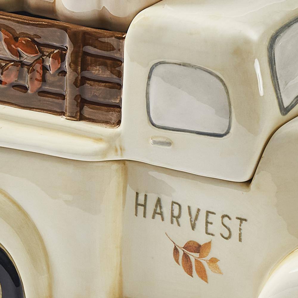 1-Stone Cream Harvest Truck Cookie Jar - Hercitys