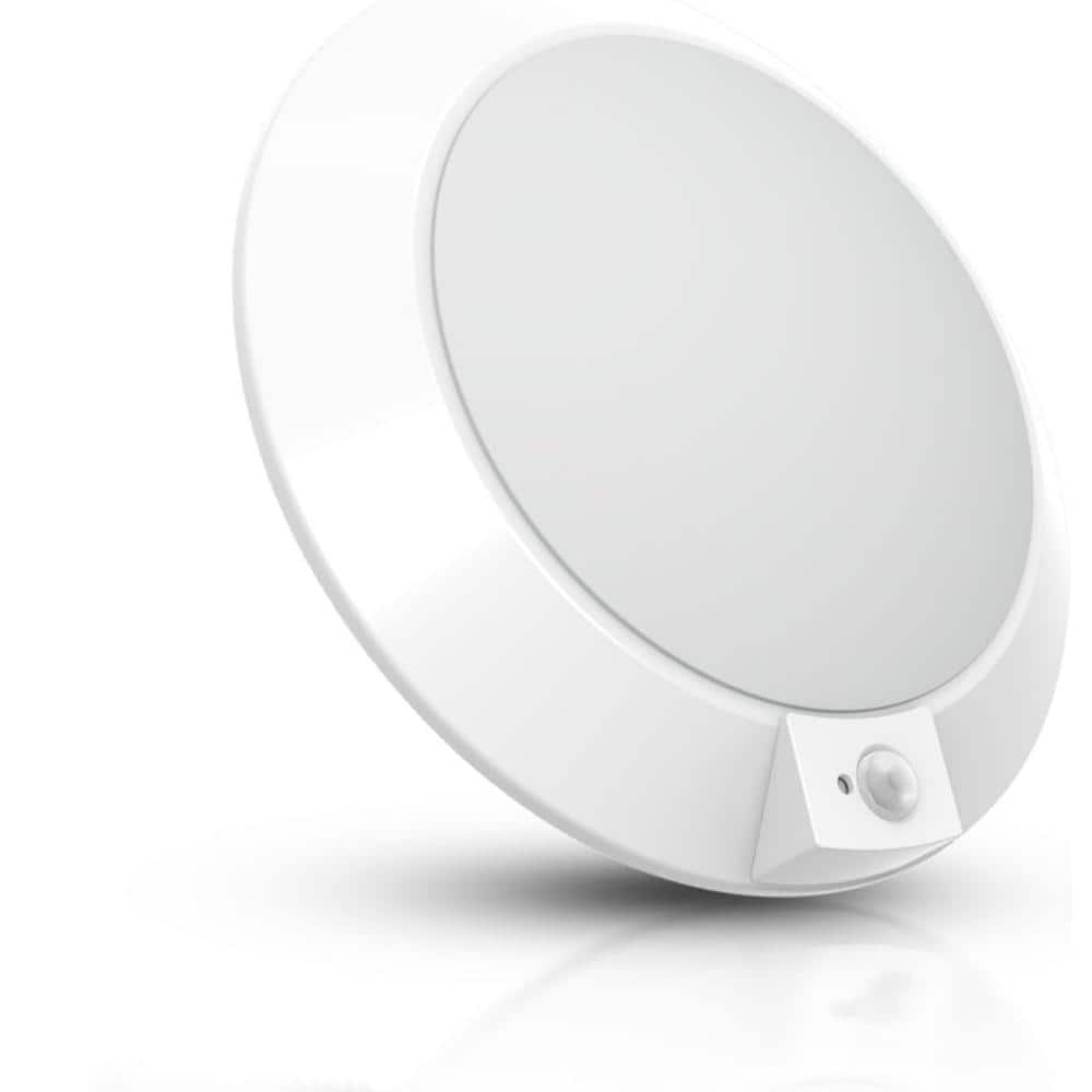 5.5 in. 12 W. White Standard Integrated LED Fixture with Motion Sensor Flush Mount Ceiling Lights - Hercitys