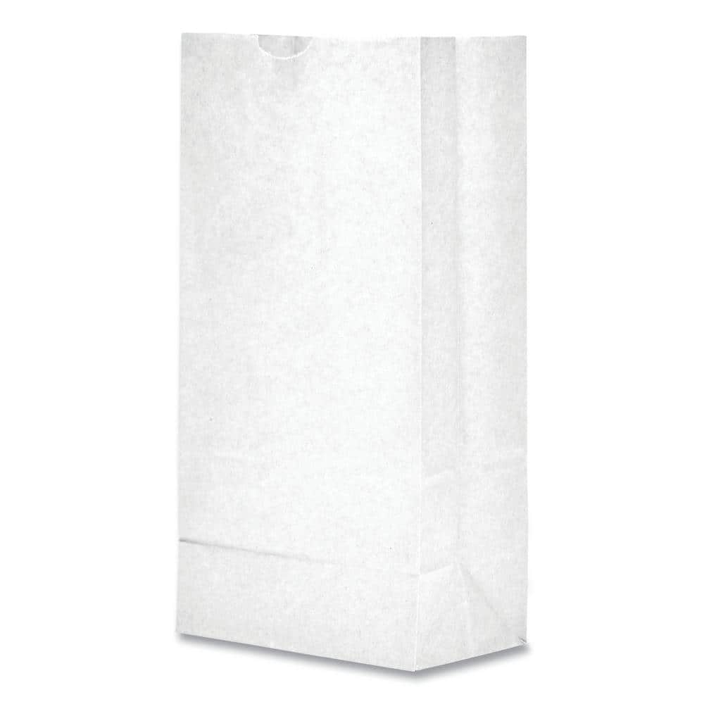 #6 White Paper Reusable Grocery Bag, 35 lb Capacity, 6 in. x 3.63 in. x 11.06 in. (Set of 500) - Hercitys