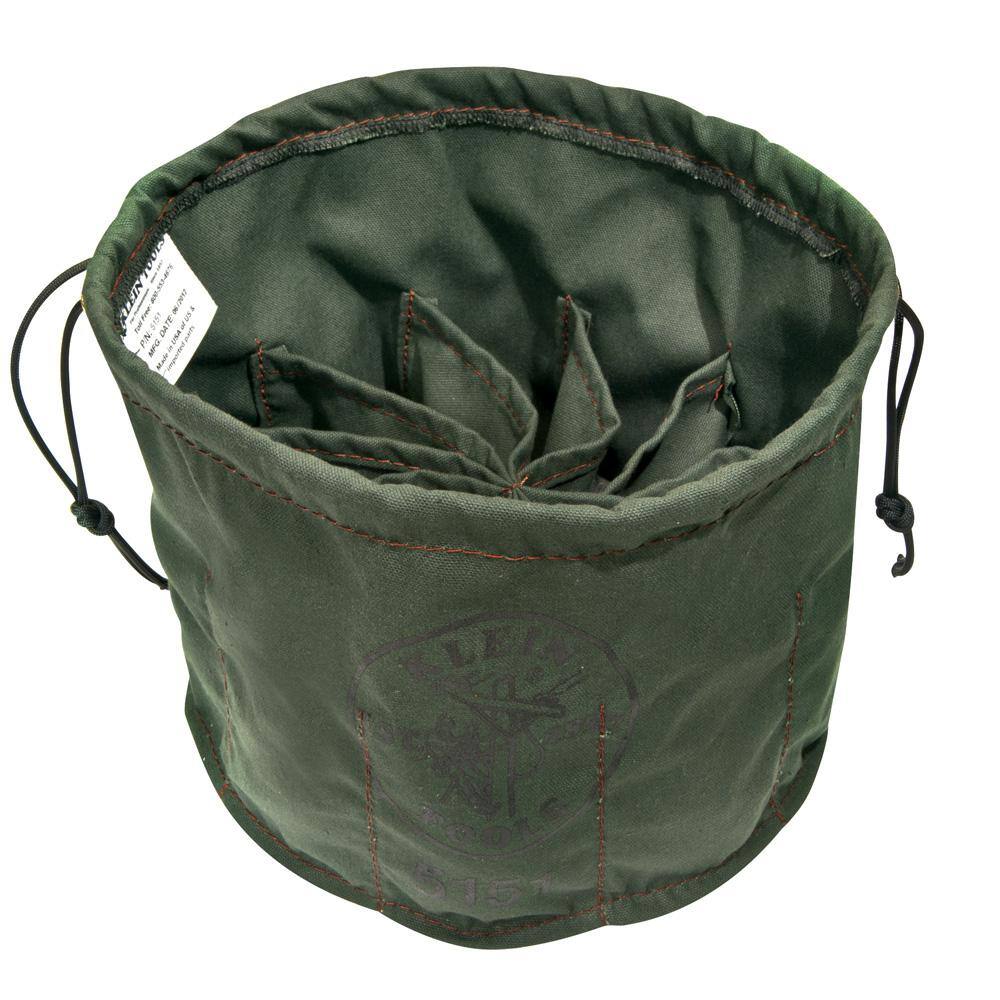 11 in. Ten-Compartment Drawstring Tool Bag - Hercitys