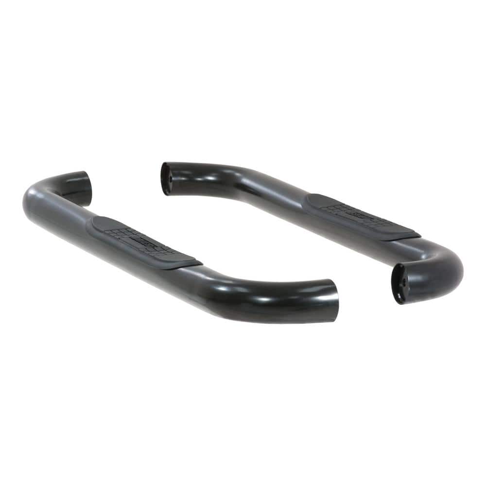 3-Inch Round Black Steel Nerf Bars, No-Drill, Select Ford F-250, F-350 Super Duty - Hercitys