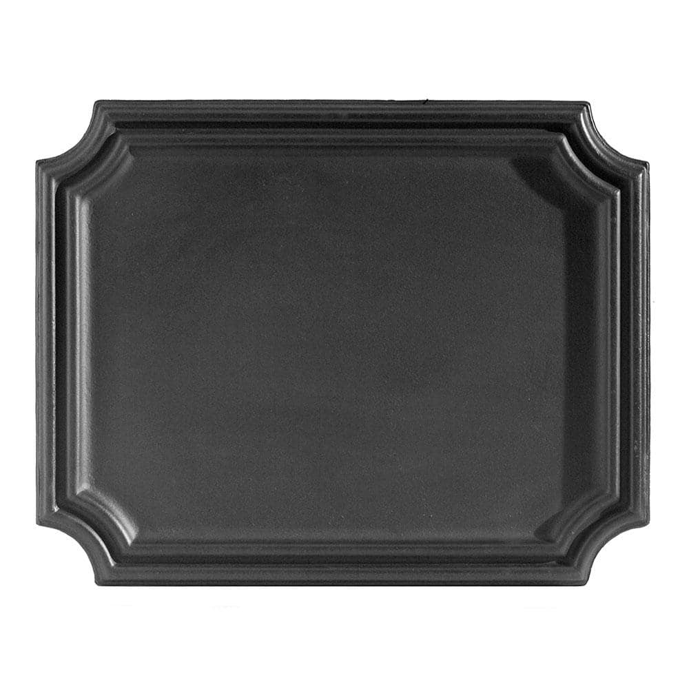 20 in. L, Black Plain Design Decorative and Protective Fireback - Hercitys