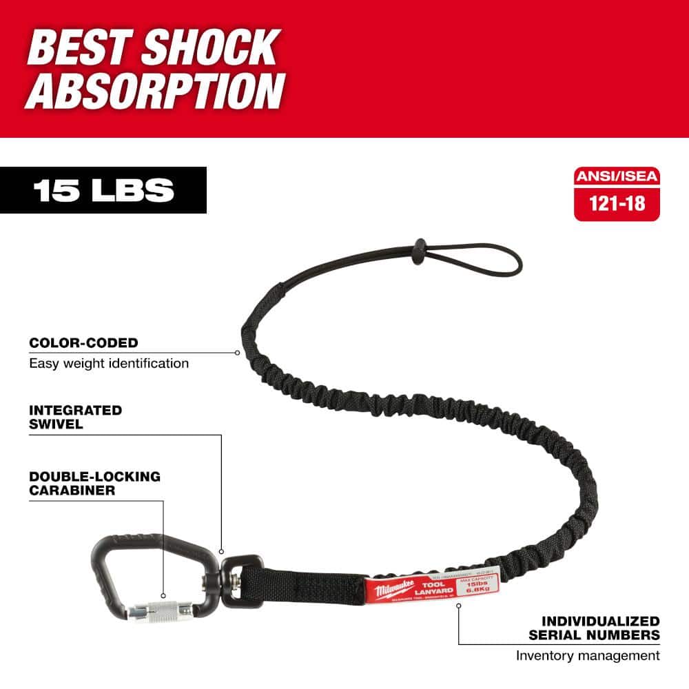 15 lbs. Locking Tool Lanyard - Hercitys