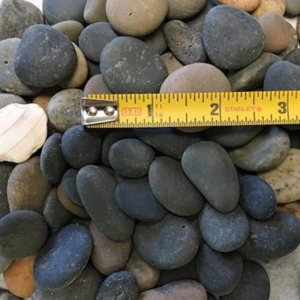 0.50 cu. ft. 40 lbs. 1/2 in. to 1-1/2 in. Mixed Button Mexican Beach Pebble - Hercitys