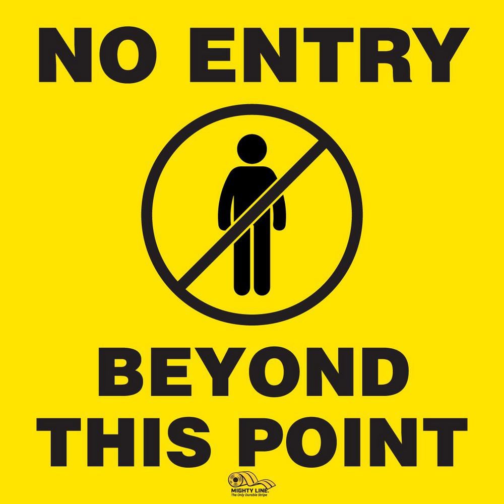 16 in. No Entry Beyond this Point Floor Sign - Hercitys