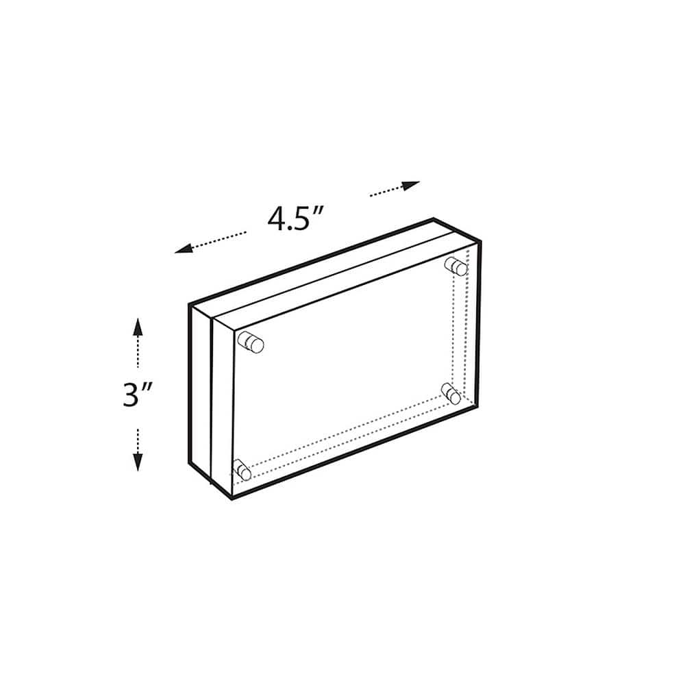 4.5 in. x 3 in. Vertical/Horizontal Acrylic Block Frame - Hercitys