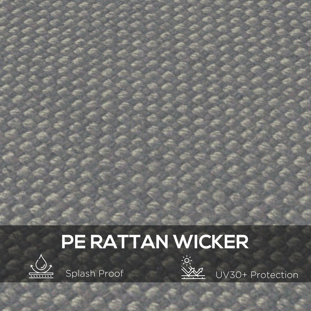 10 ft. x 10 ft. Dark Gray Polyester Fabric Pergola - Hercitys