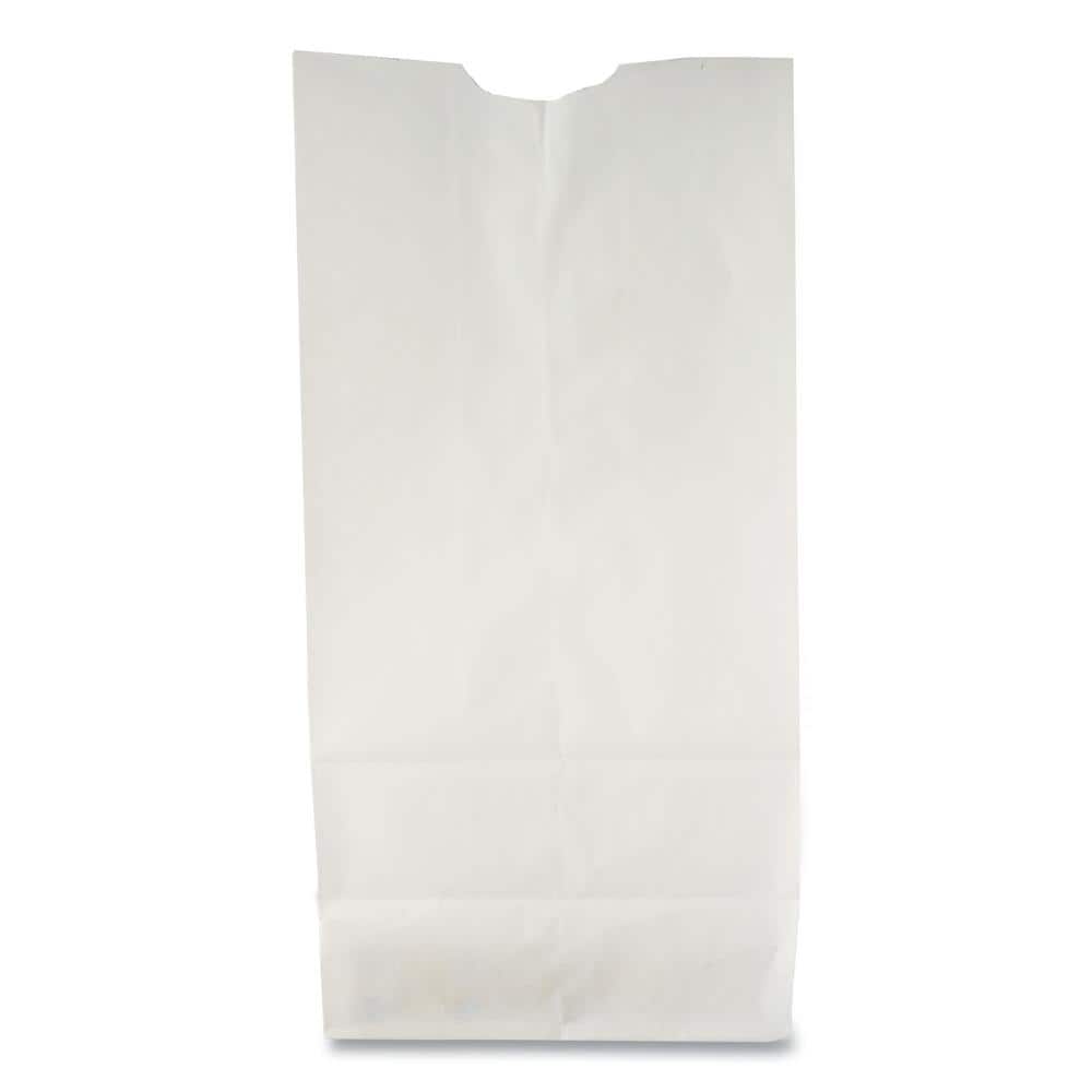 #6 White Paper Reusable Grocery Bag, 35 lb Capacity, 6 in. x 3.63 in. x 11.06 in. (Set of 500) - Hercitys