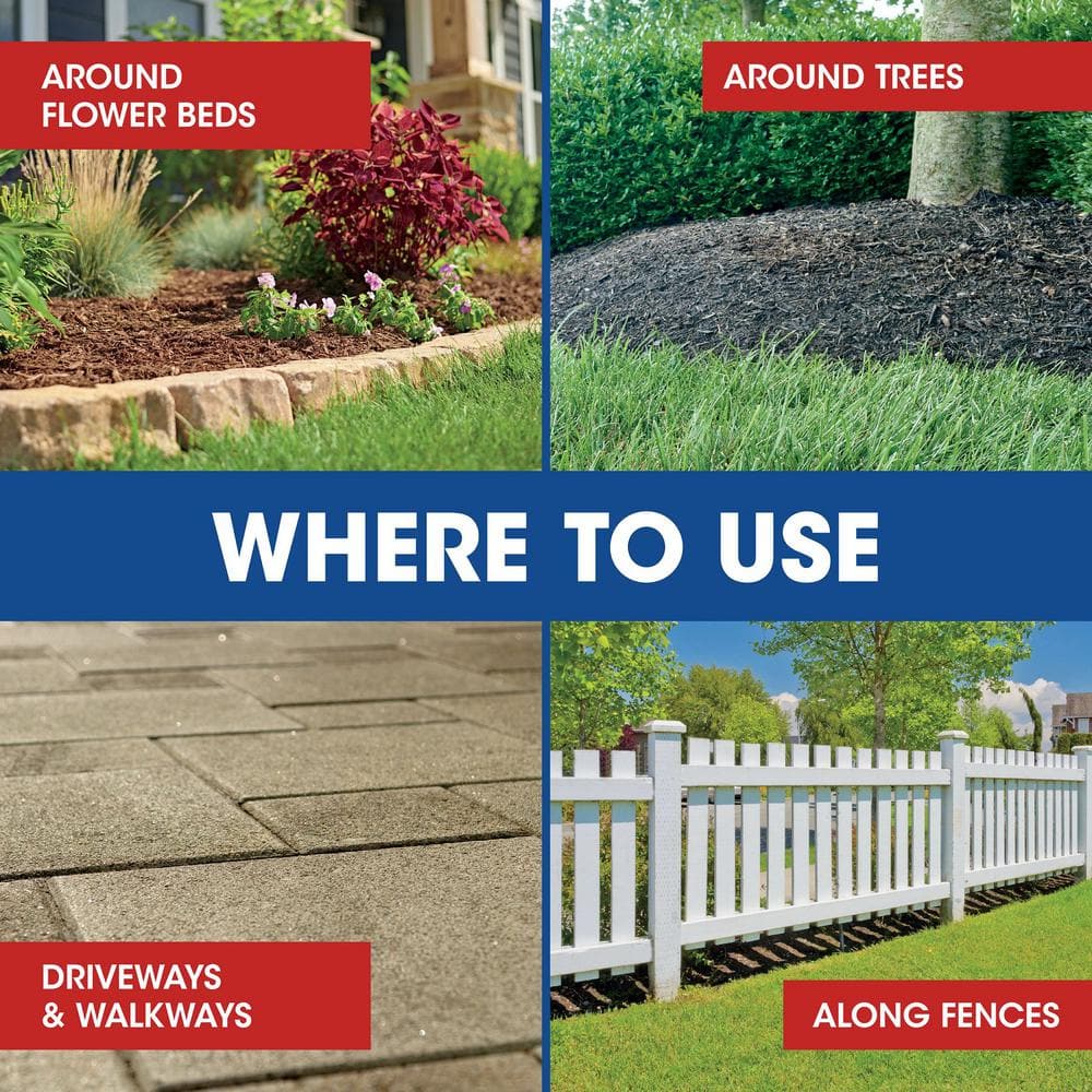 1 Gal. Weed and Grass Killer₄ with Sure Shot Wand, Use In and Around Flower Beds, Trees, and Driveways - Hercitys