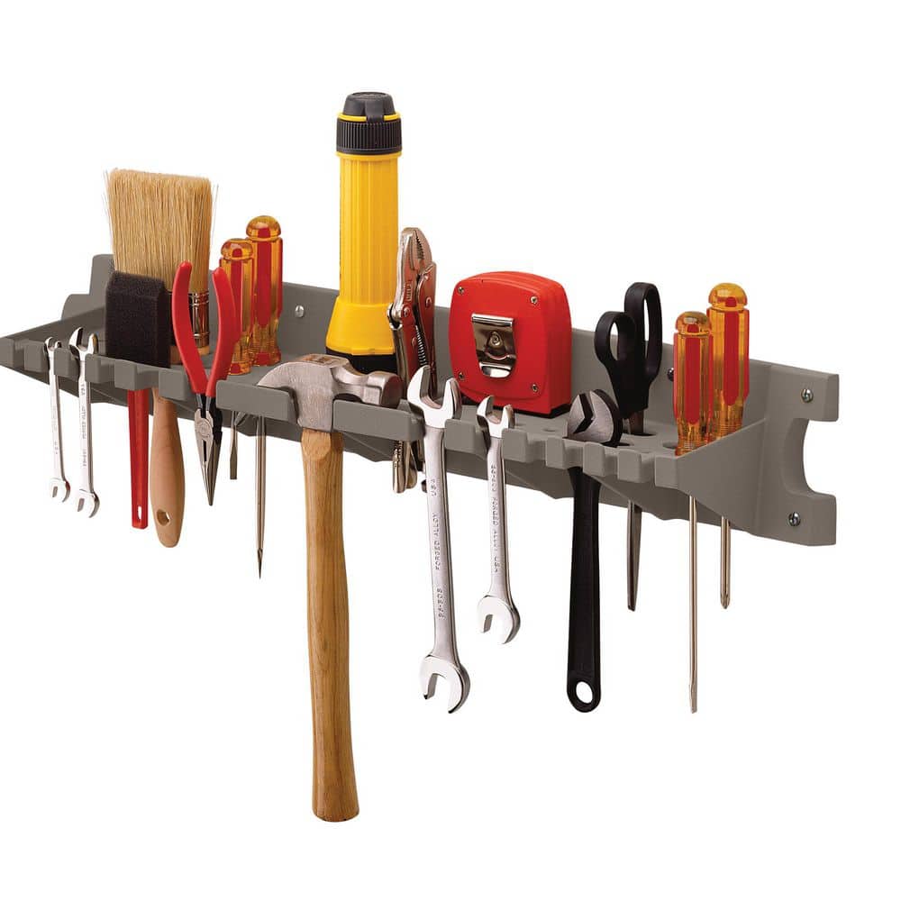 25 in. Wall Mount Utility Hook Plastic Hand Tool Organizer with 30 lb. Capacity (6-Pack) - Hercitys