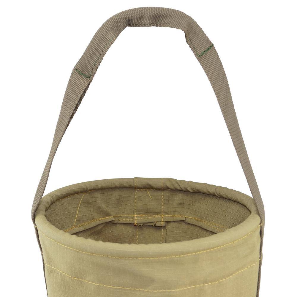 12 in. 6 Pocket Utility Tool Bucket in Khaki Green - Hercitys