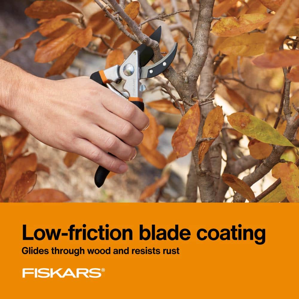 5/8 in. Cut Capacity Steel Blade with Non-Slip Grip 8.46 in. Bypass Pruning Shears - Hercitys