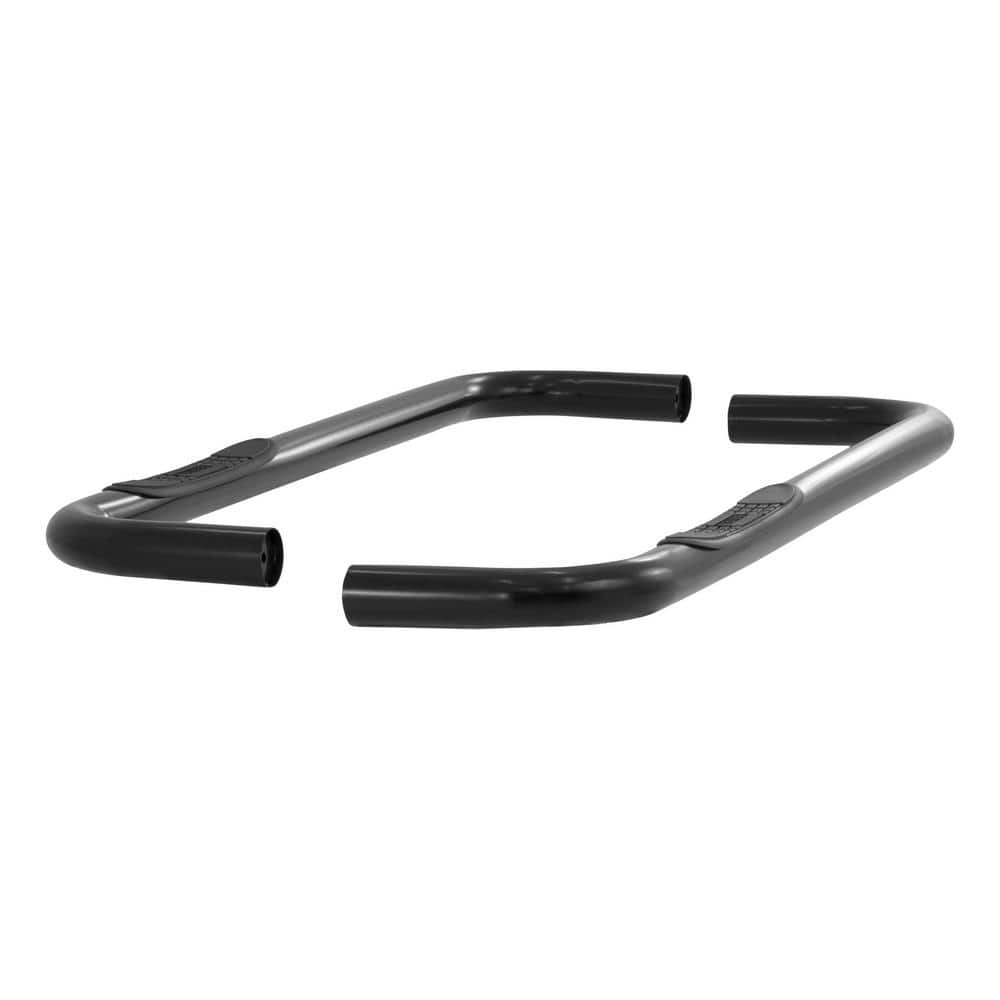 3-Inch Round Black Steel Nerf Bars, No-Drill, Select Chevrolet, GMC C, K - Hercitys