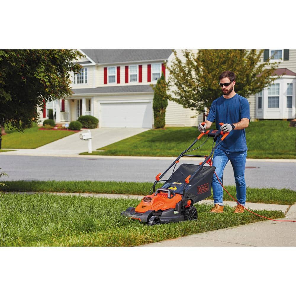 15 in. 10 AMP Corded Electric Walk Behind Push Lawn Mower - Hercitys