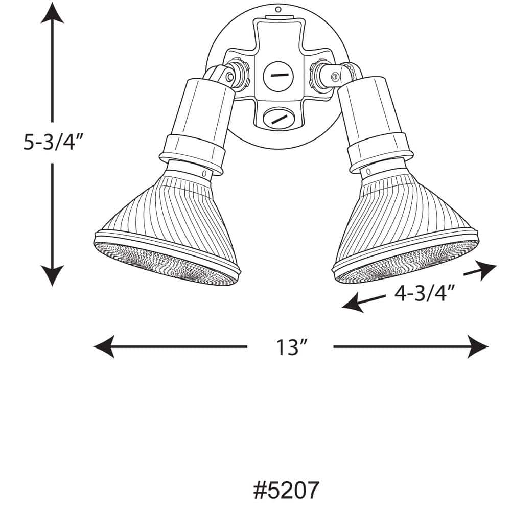 2-Light Outdoor White Flood Light - Hercitys