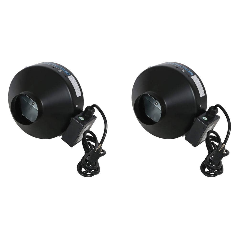 4 in. Commercial Grade Inline Wall Fan for HVAC and Ventilation (2-Pack) - Hercitys