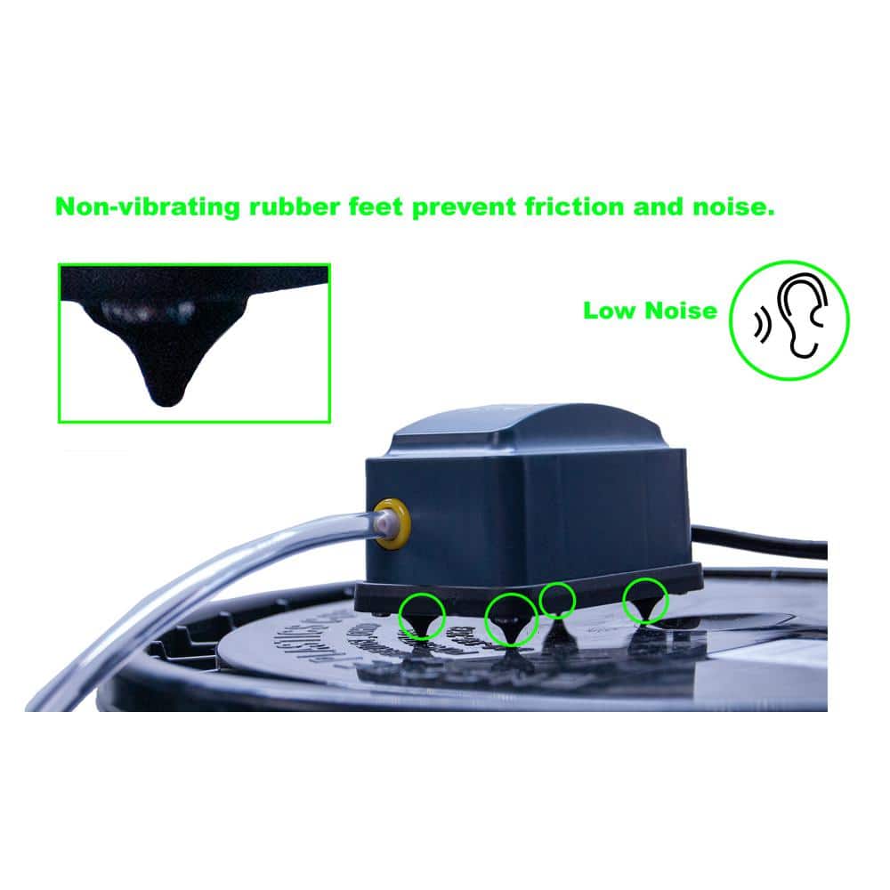 0.003 HP Single Valve Air Pump Kit with Air Stone and Check Valves - Hercitys