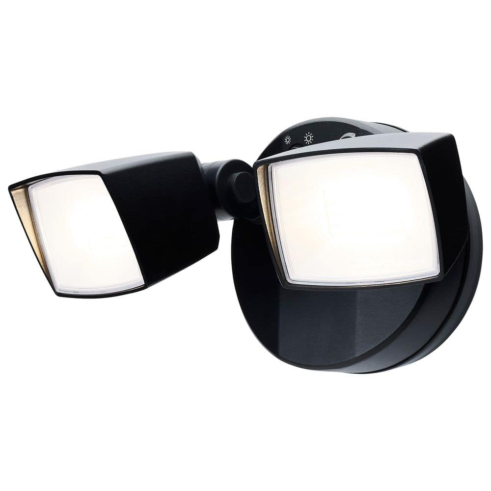 125-Watt Equivalent 3352 Lumen 103°  Black Dusk to Dawn Integrated LED Flood Light, CCT Selectable - Hercitys