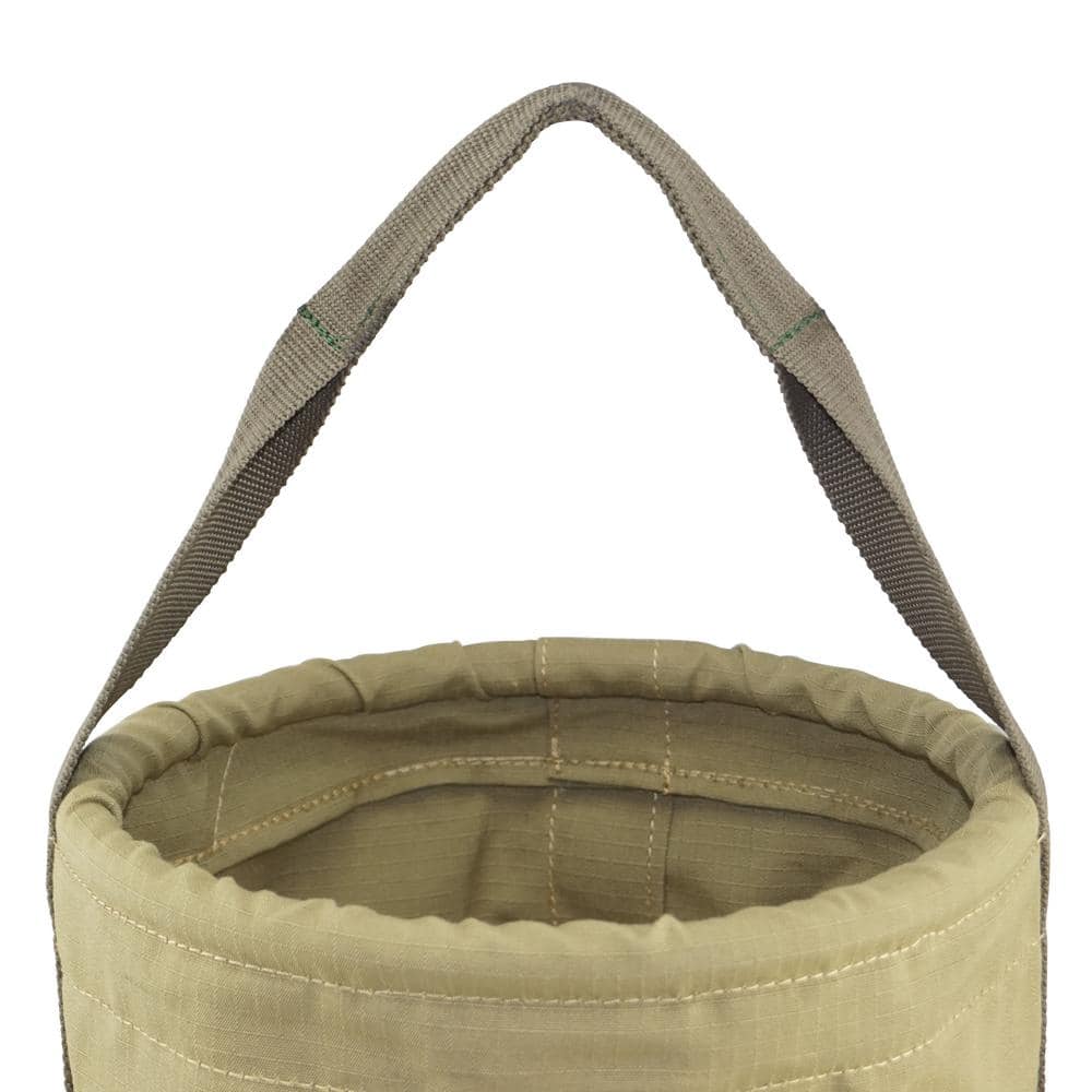 12 in. 1-Pocket Utility Tool Bucket in Khaki Green - Hercitys