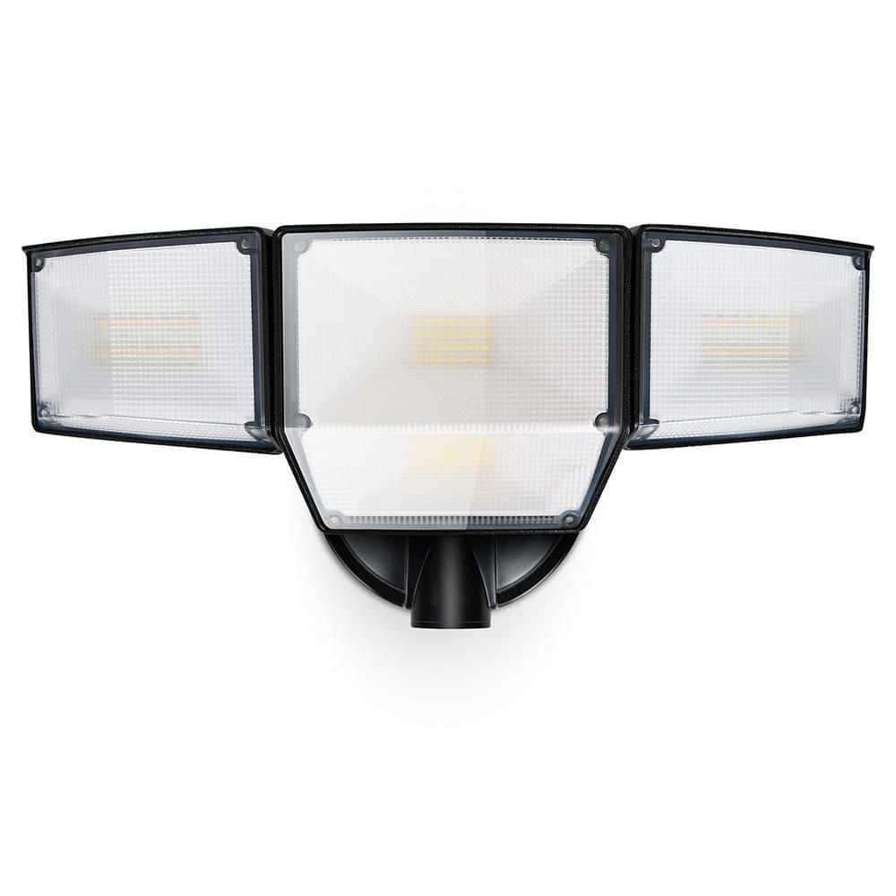 475-Watts equivalent 9000-lumens 320° Black Non Motion Sensing Integrated LED Flood Light - Hercitys