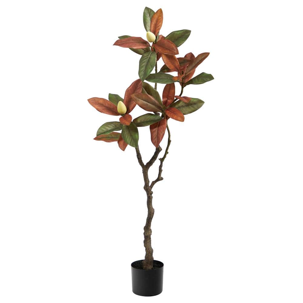 4 ft. Brown Fall Magnolia Artificial Tree - Hercitys