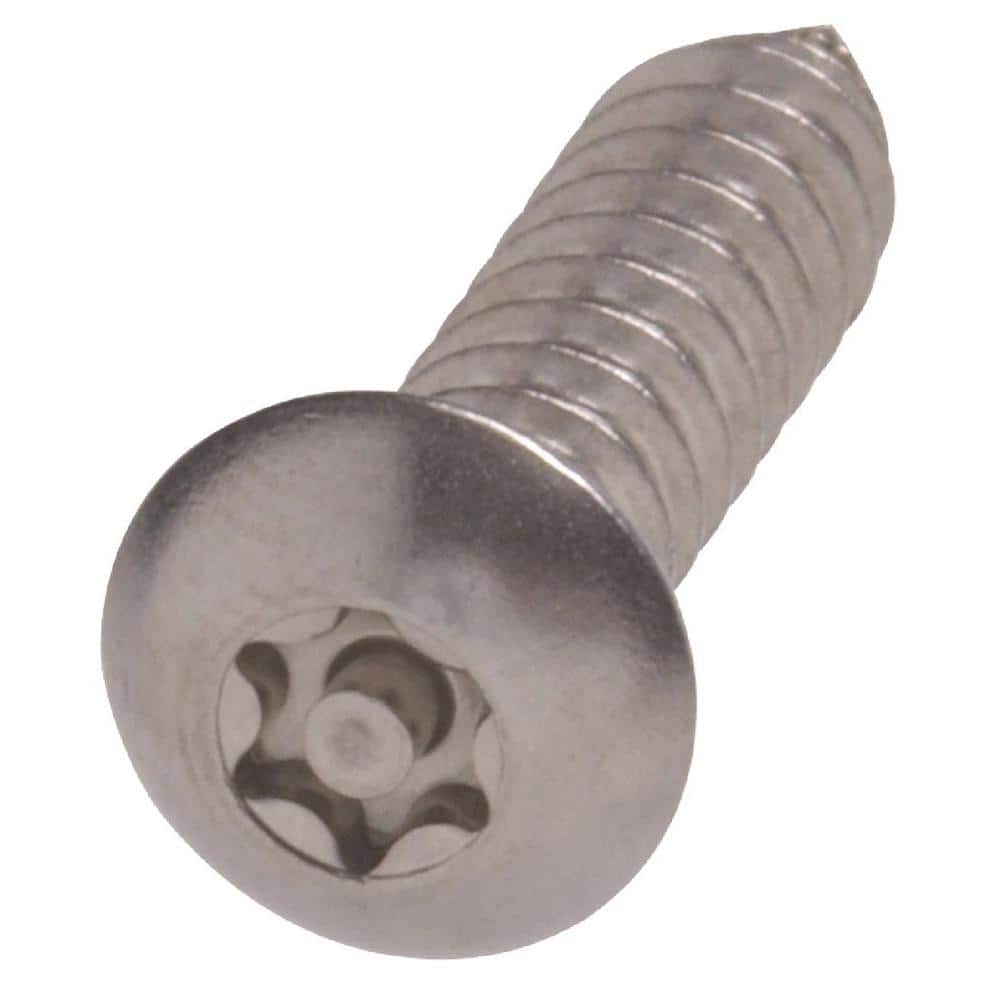 #8 x 3/4 in. Star Button-Head Security Sheet Metal Screw (10-Pack) - Hercitys
