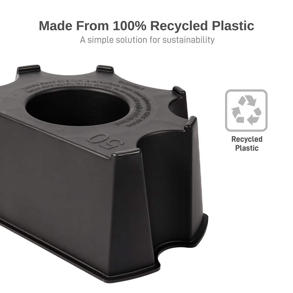 50 Gal. Rain Collection Accessory Barrel Black Stand - Hercitys